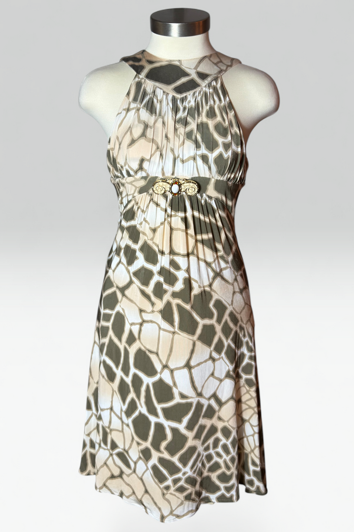 Coming soon: Class by Roberto Cavalli Giraffe Print Silk Dress