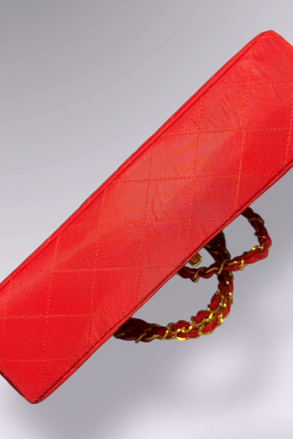 Chanel 90s Small Red Classic Single Flap Bag | French Designer Vintage