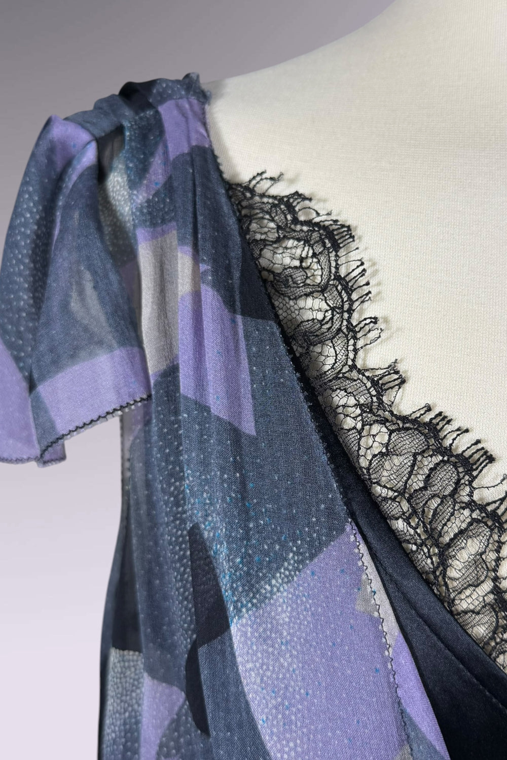 Diane von Furstenberg Silk Geometric Print Dress with Crystal Embellishment | American Secondhand