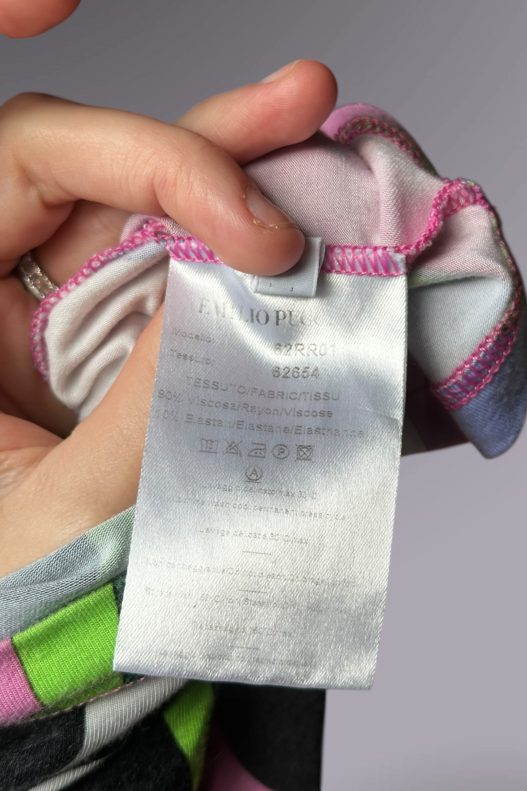 Emilio Pucci Purple & Pink Sleeveless Printed Top | Italian Vintage