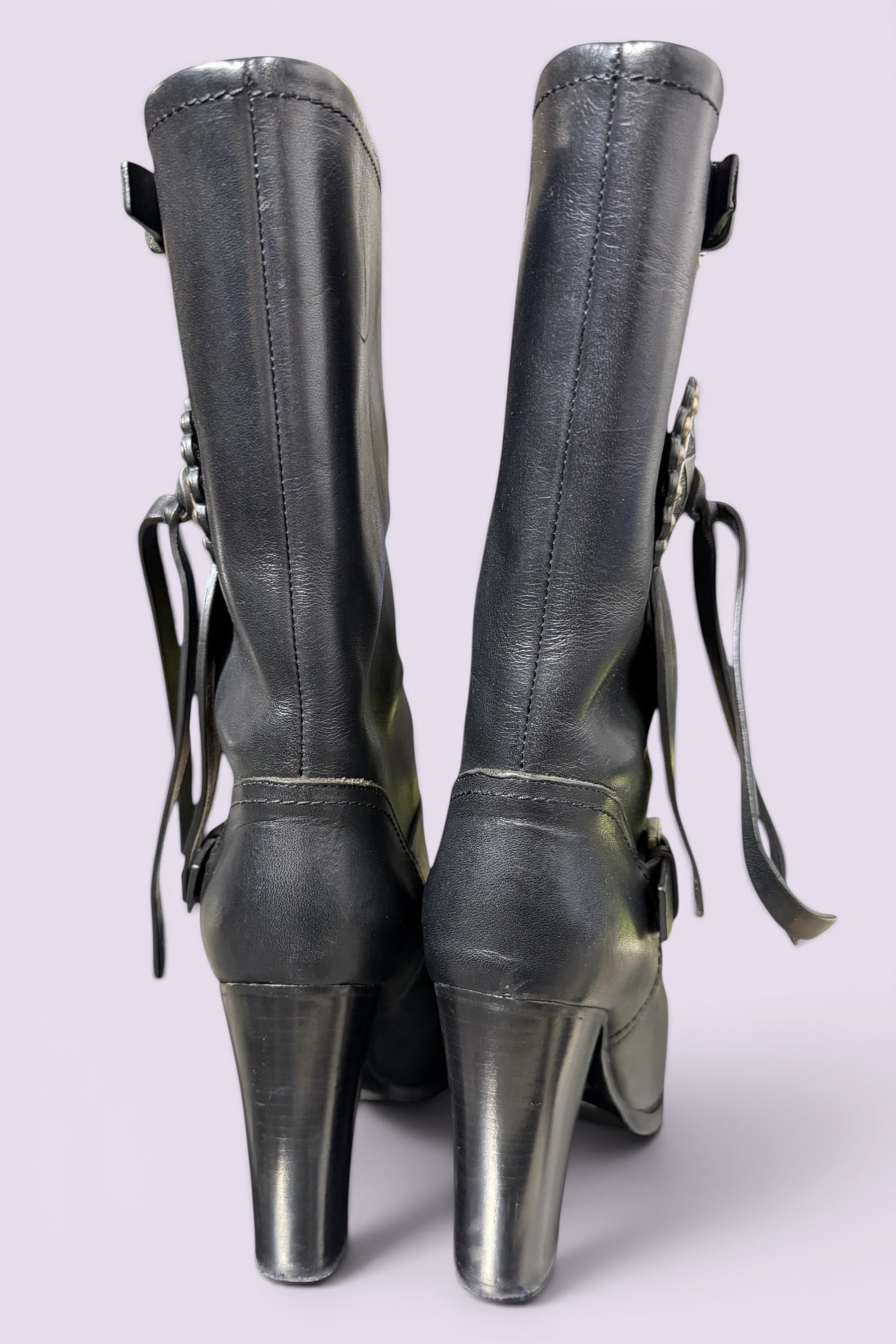 Ralph Lauren Collection Leather Concho Boots | American Secondhand