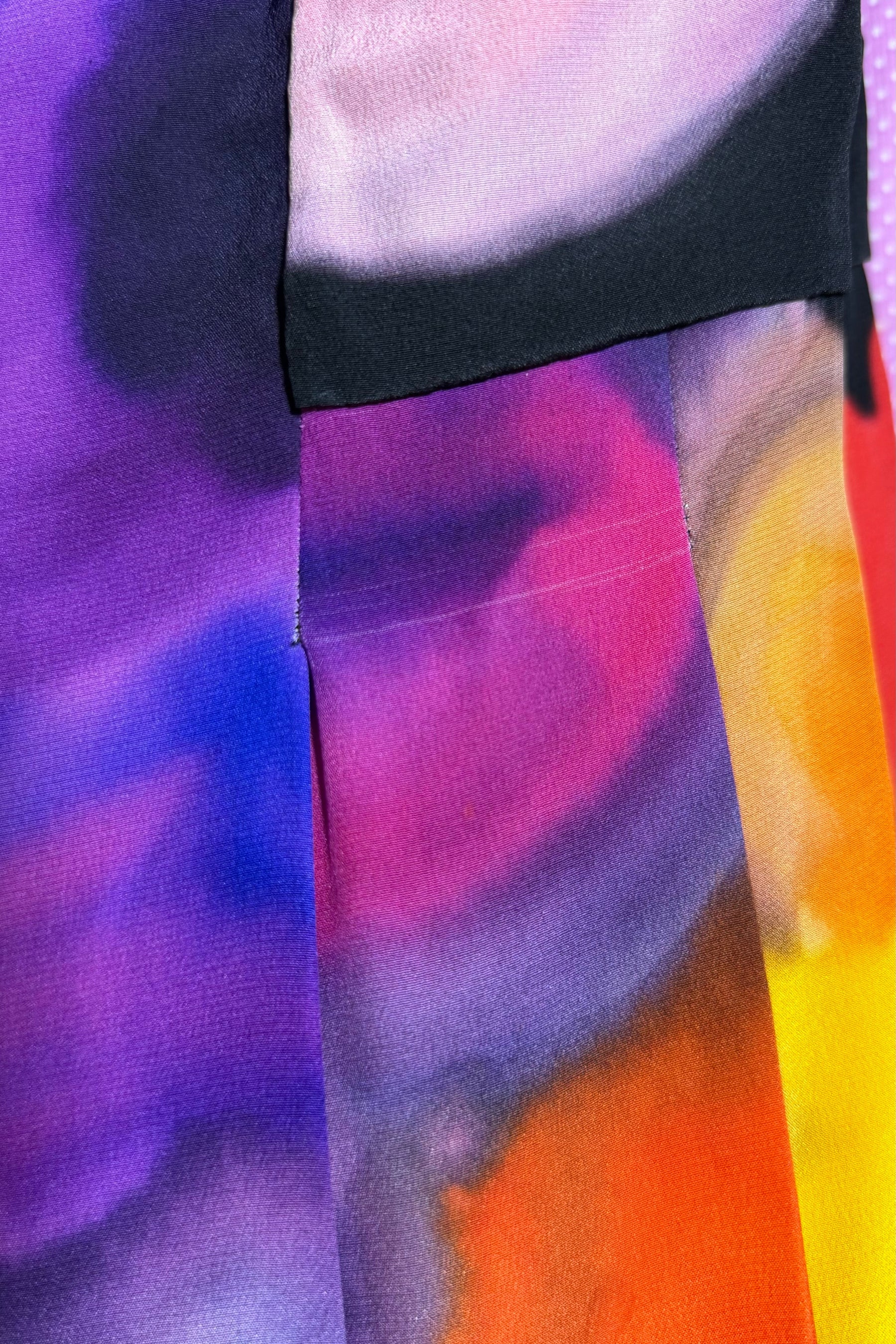 Chanel Abstract Print Silk Pleated Skirt | Runway Archive