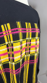 Chacok Plaid Panel Wool Cashmere Blend Sweater | French Secondhand