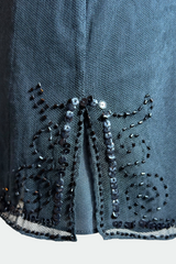 DKNY EMBELLISHED MESH LAYERED TOP | AMERICAN VINTAGE