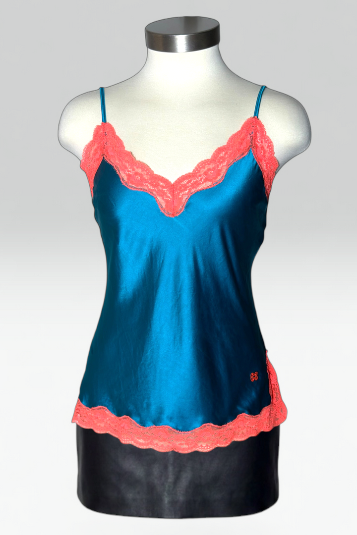 COMING SOON: Vannina Vesperini silk with lace trim camisole | French secondhand