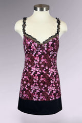 Just Cavalli Berry Print Leopard and Lace Trim Camisole | Italian Secondhand