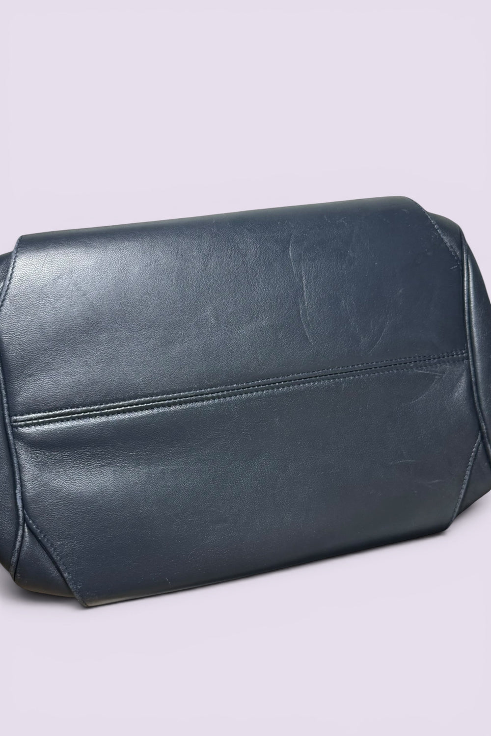 Braccialini Black Leather Top Handle Bag | Italian Vintage