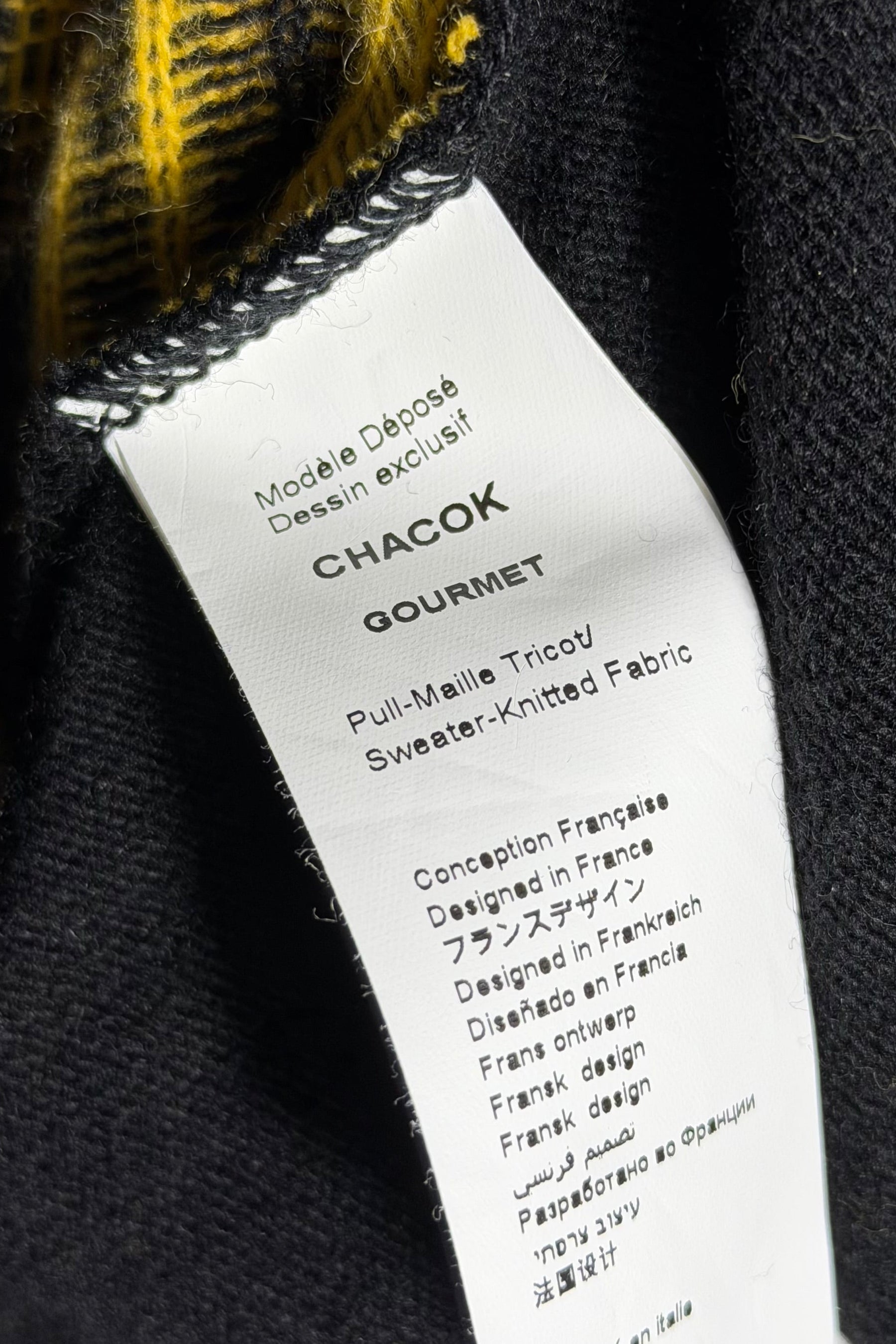 Chacok Plaid Panel Wool Cashmere Blend Sweater | French Secondhand
