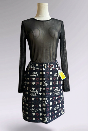 Betty’s Blue Heart Denim Mini Skirt | Japanese Vintage