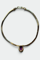 COMING SOON: D’ORLAN PURPLE STONE GOLD NECKLACE | CANADIAN VINTAGE