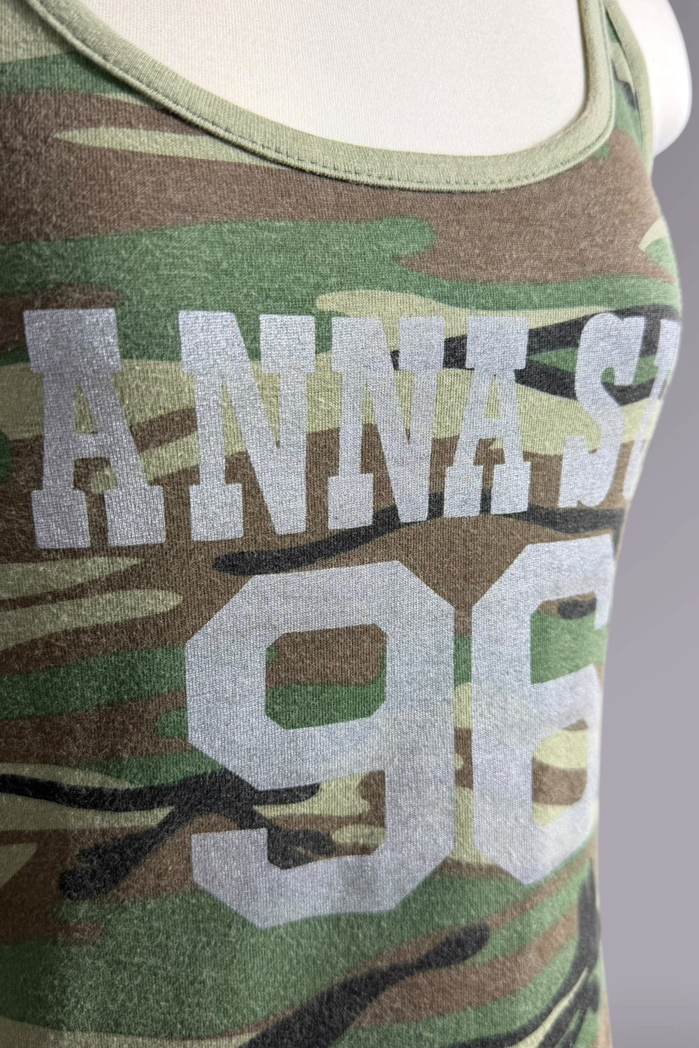 James Coviello for Anna Sui Camo Logo Mini Dress | American Vintage