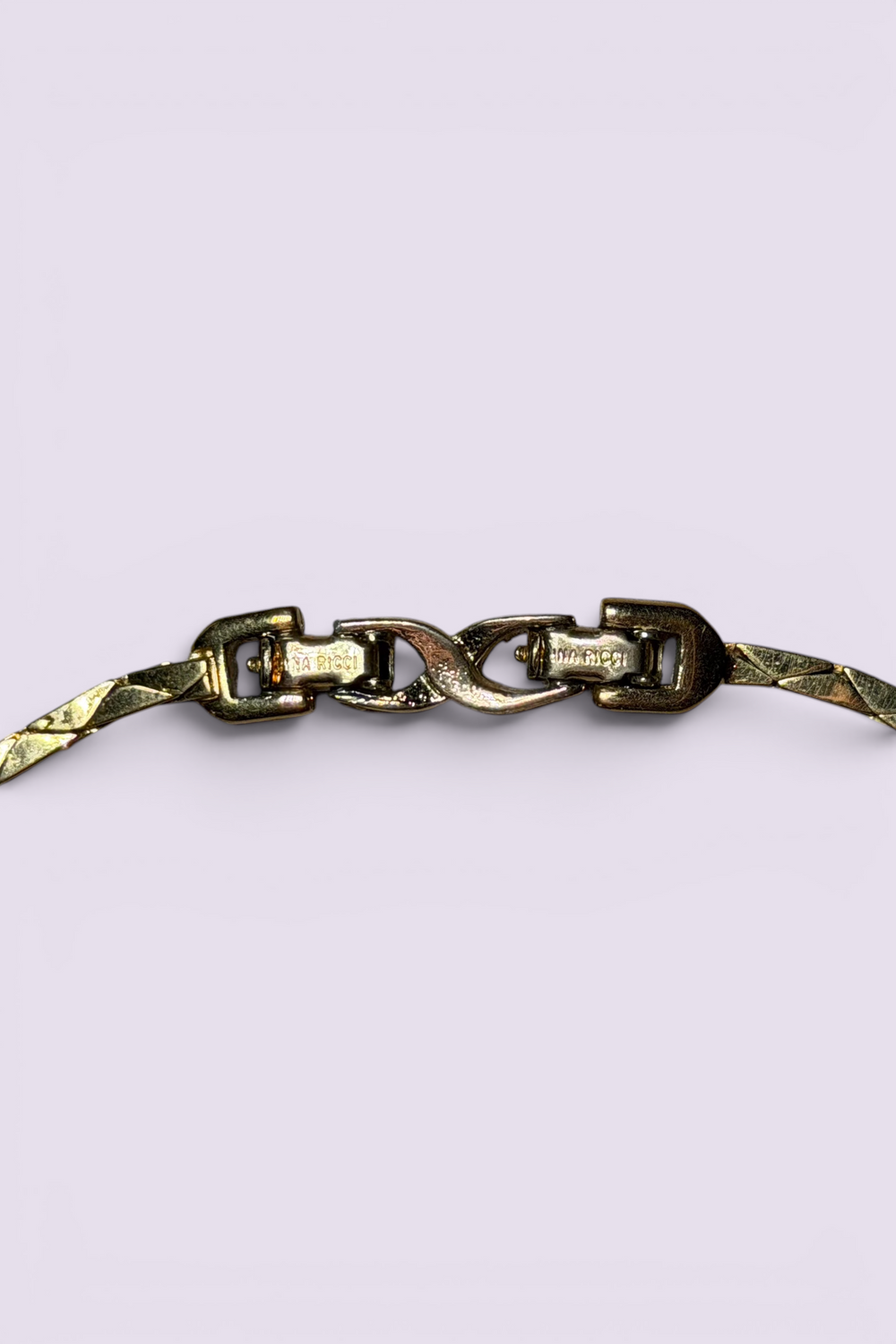 Nina Ricci Gold Tone V Collar Necklace | French Vintage