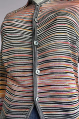 Missoni Long Sleeve Striped Knit Cardigan | Italian Vintage