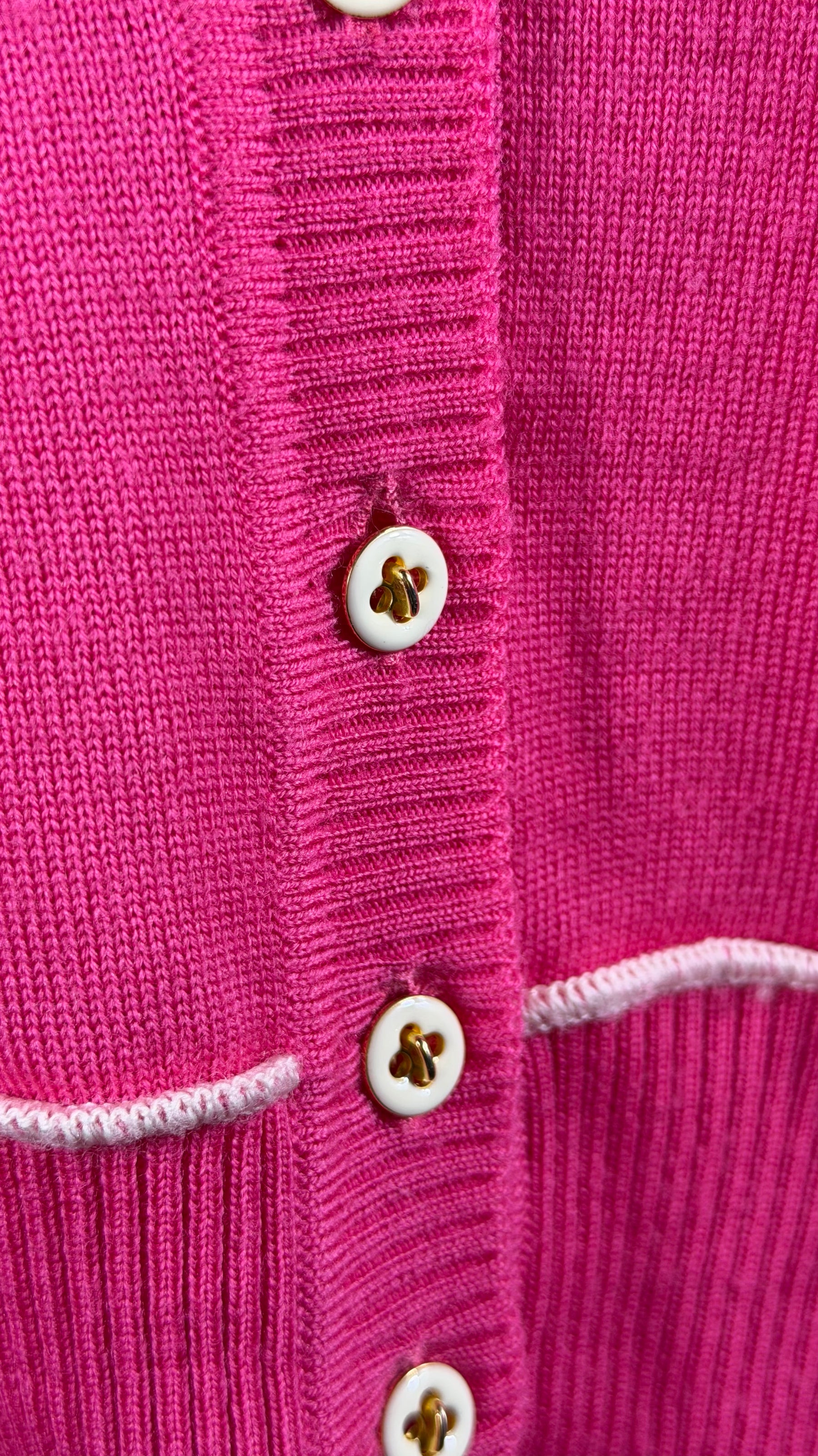 Blugirl Blumarine Pink Virgin Wool Cardigan | Italian Vintage