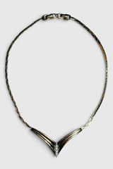 Nina Ricci Gold Tone V Collar Necklace | French Vintage