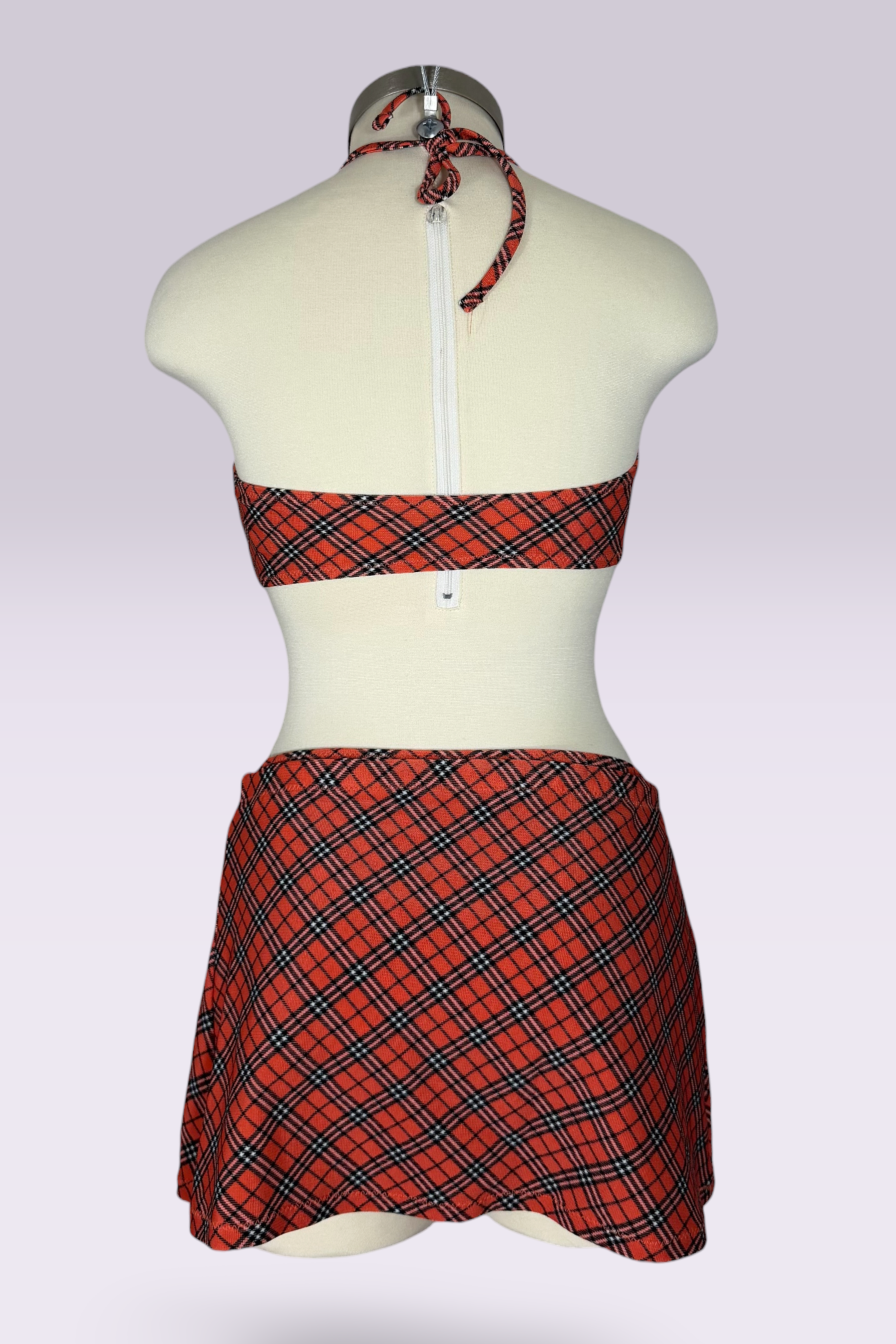 Burberry Blue Label Nova Check Multiway Bandeau 3-Piece Bikini Set with Cover-Up Skirt | British Secondhand