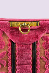 Roberta di Camerino Pink Velvet Floral Frame Bag | Italian Vintage
