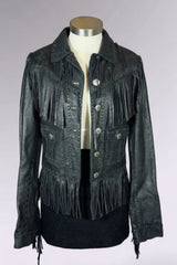 Ralph Lauren Black Leather Western Jacket | American Secondhand
