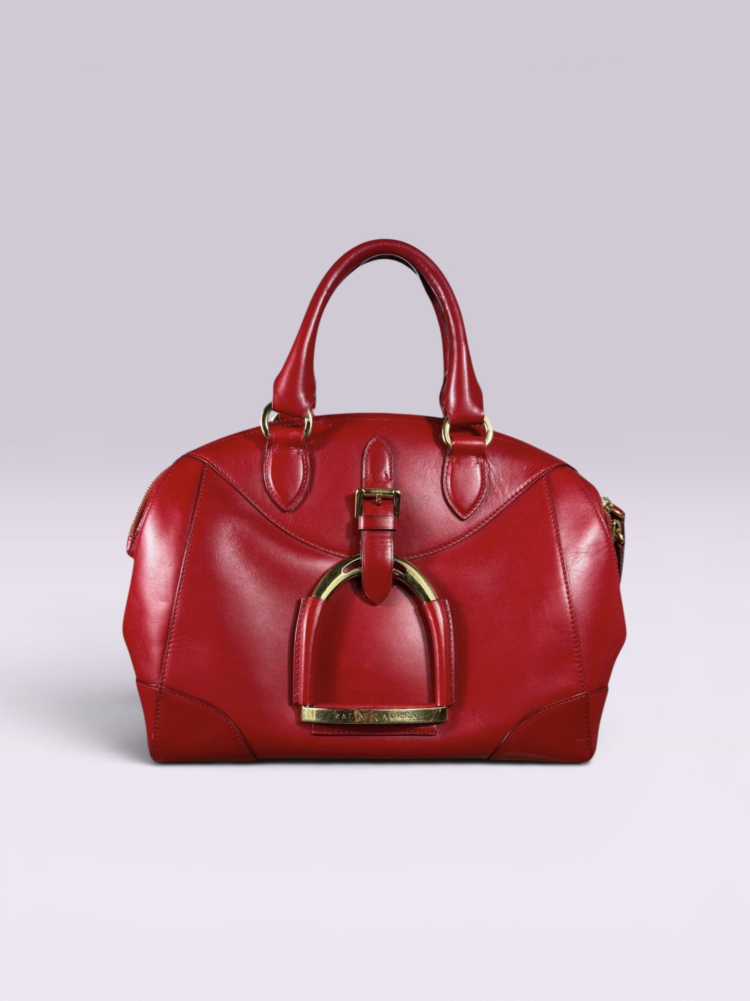 Ralph Lauren Red Leather Stirrup Bag | American Secondhand