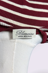 Blumarine Striped Silk Knit Top | Italian Vintage