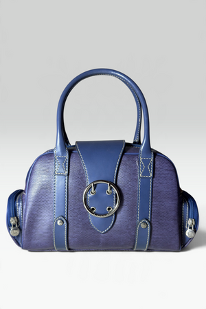 COMING SOON: LANCEL PURPLE LIZARD-EMBOSSED LEATHER BOWLER BAG | FRENCH SECONDHAND