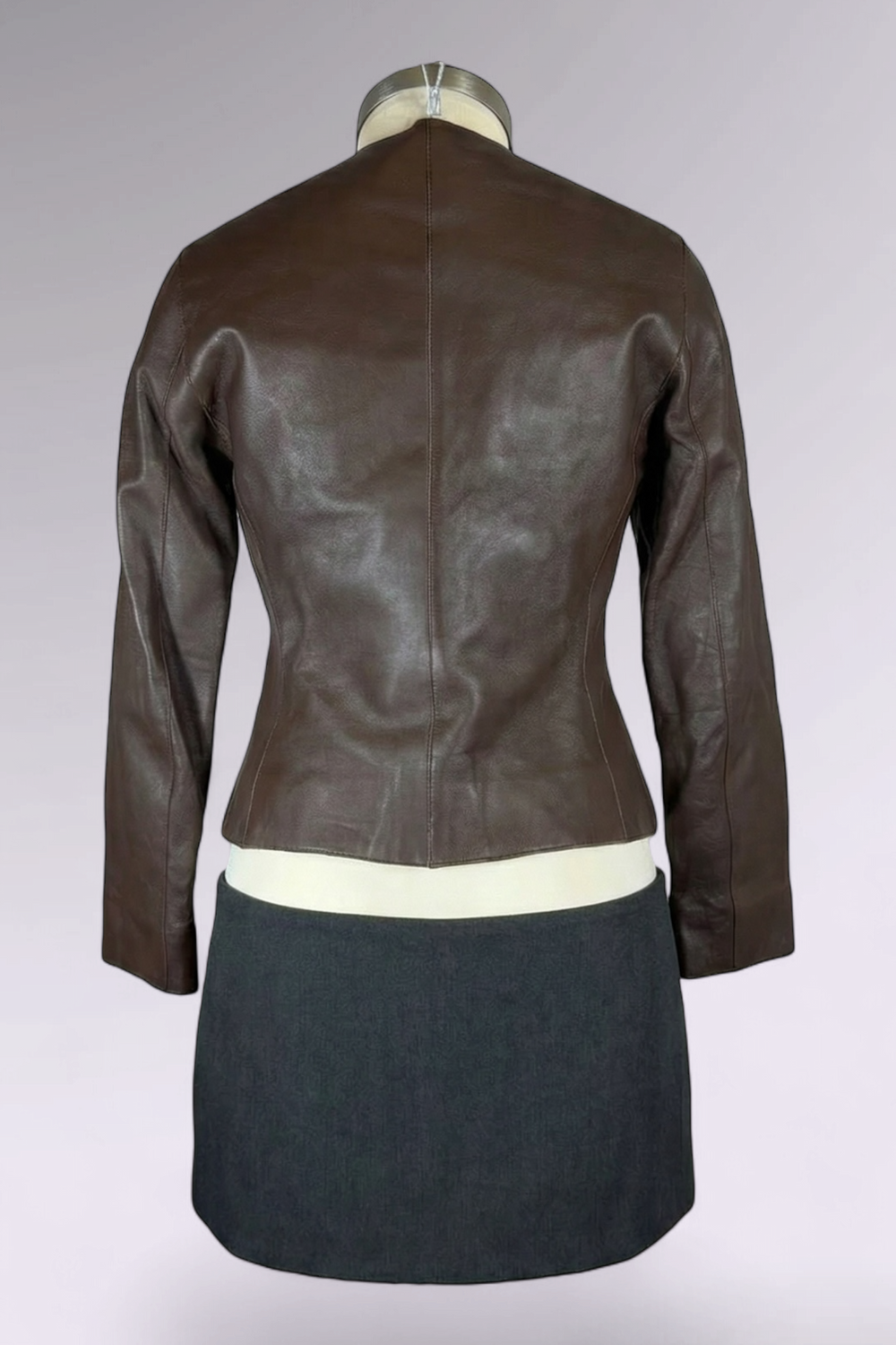 Ralph Lauren Purple Label Brown Leather Jacket | American Vintage