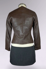 Ralph Lauren Collection Brown Leather Jacket | American Vintage