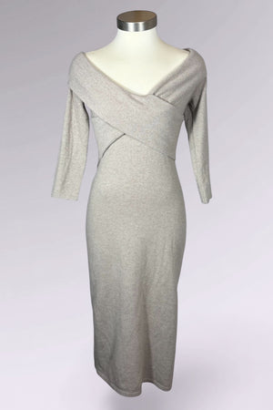 Ralph Lauren Cashmere Blend Off Shoulder Midi Dress | American Secondhand