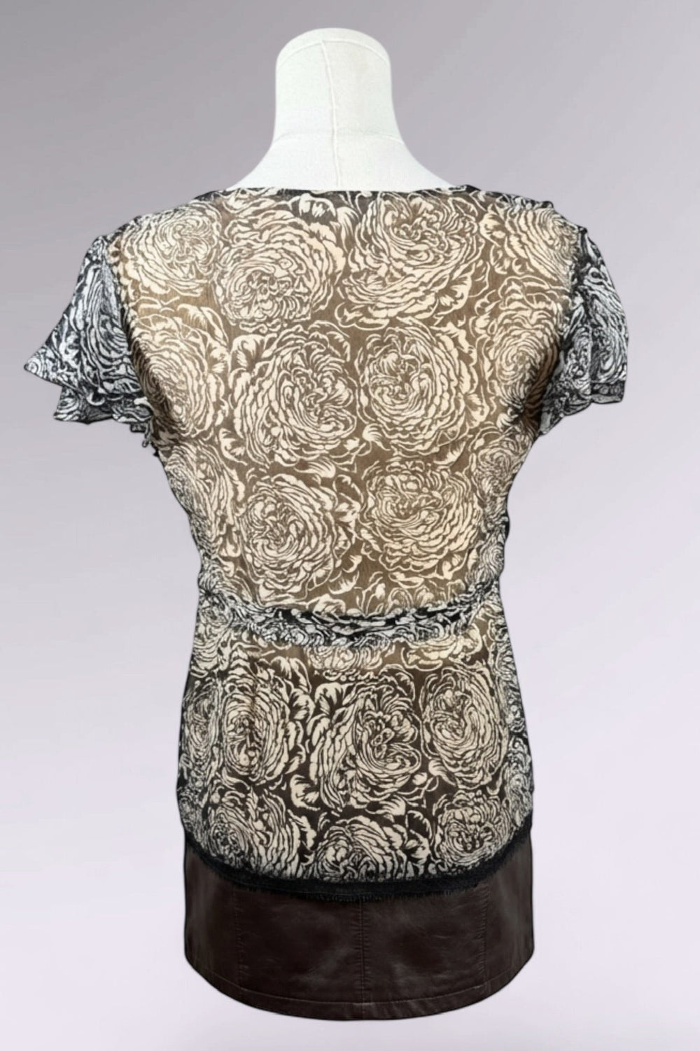 Blumarine Silk Floral Beaded Top | Italian Vintage