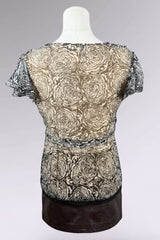 Blumarine Silk Floral Beaded Top | Italian Vintage