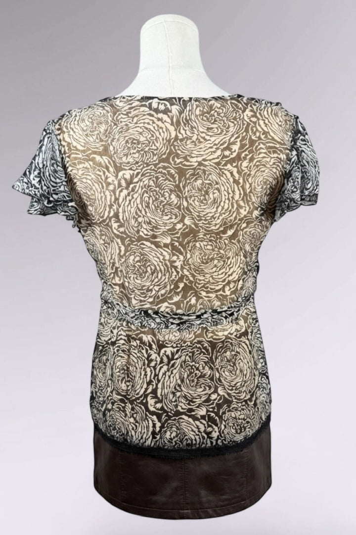 Blumarine Silk Floral Beaded Top | Italian Vintage