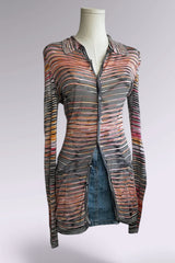 Missoni Long Sleeve Striped Knit Cardigan | Italian Vintage