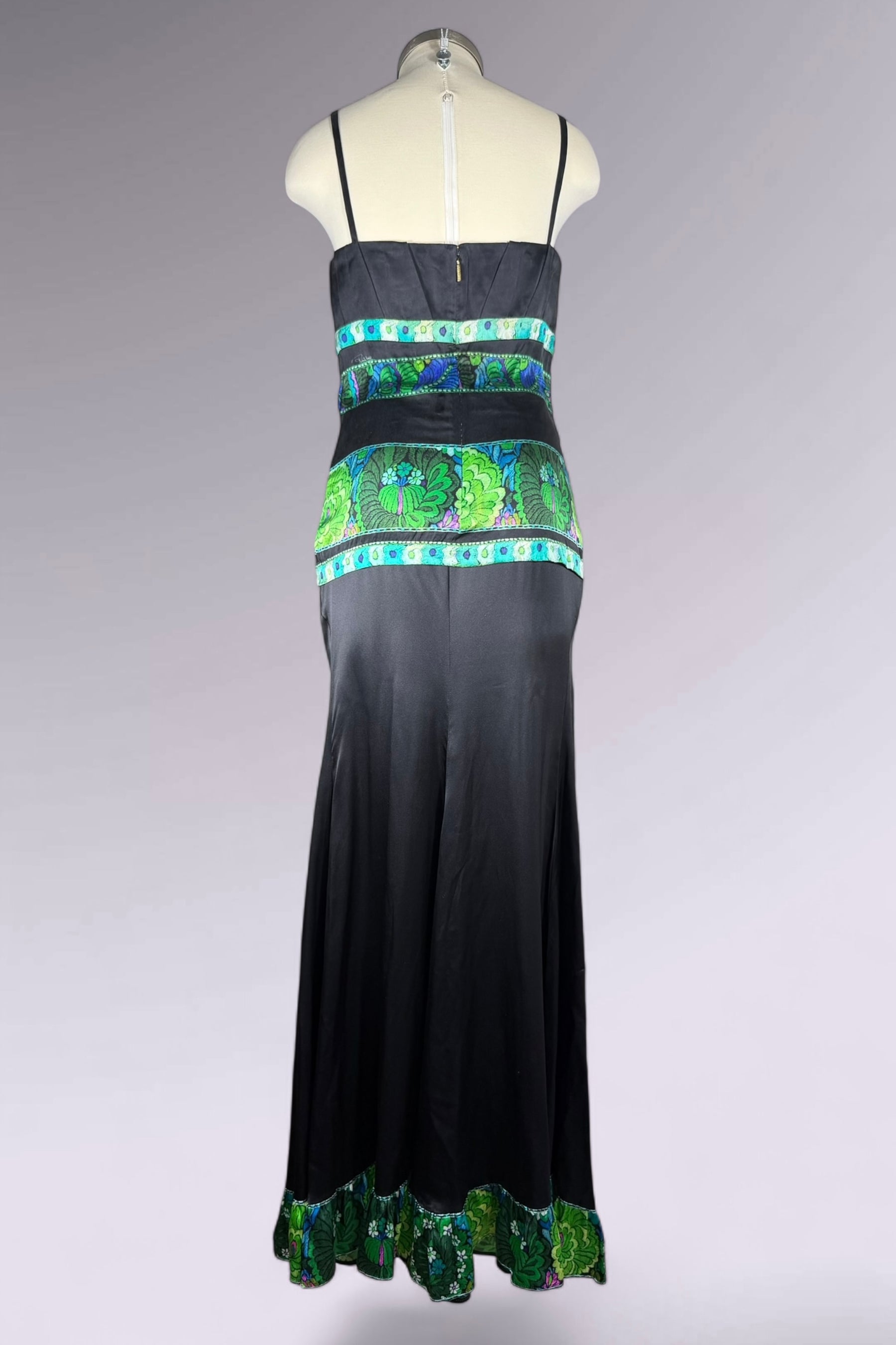 Roberto Cavalli Green Silk Top & Skirt Set | Italian Secondhand