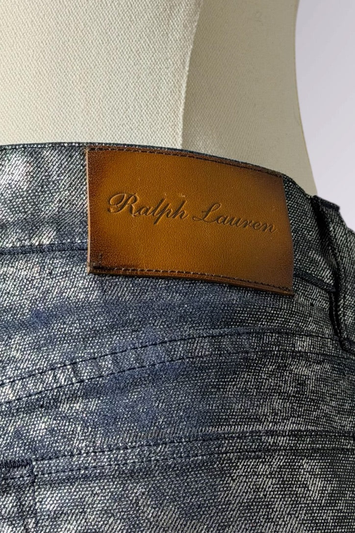 Ralph Lauren Purple Label Metallic Denim | Runway Archive