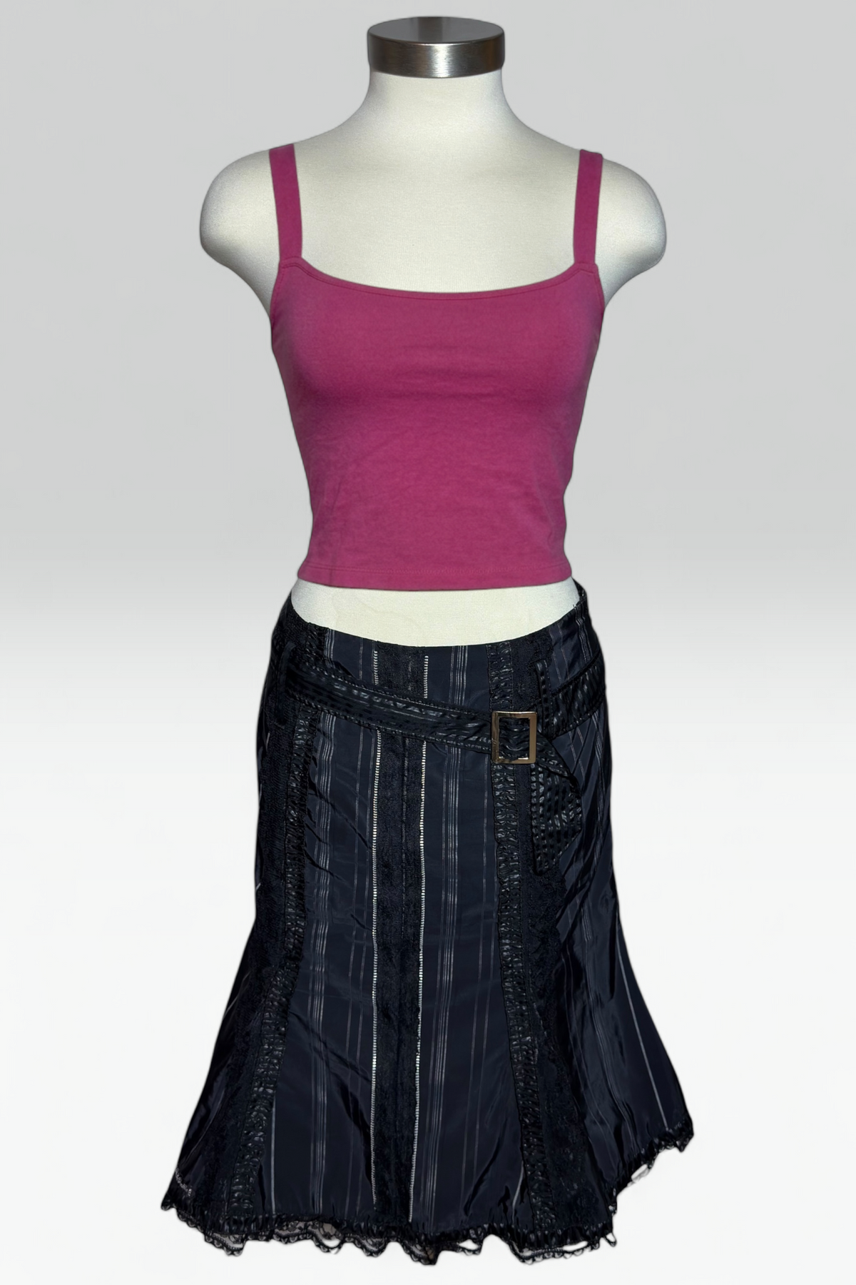 COMING SOON: Des Filles à la Vanille Black Patchwork Belted Skirt