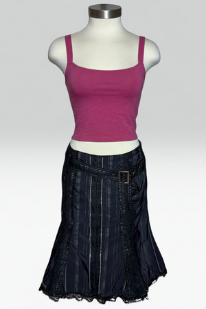 COMING SOON: Des Filles à la Vanille Black Patchwork Belted Skirt