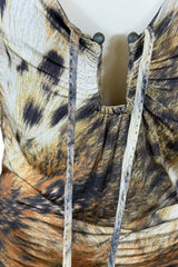 Just Cavalli Leopard Print Ruched Top | Italian Vintage