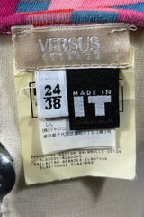 Versus Versace Pink Geo Print Cutout Tee | Italian Vintage