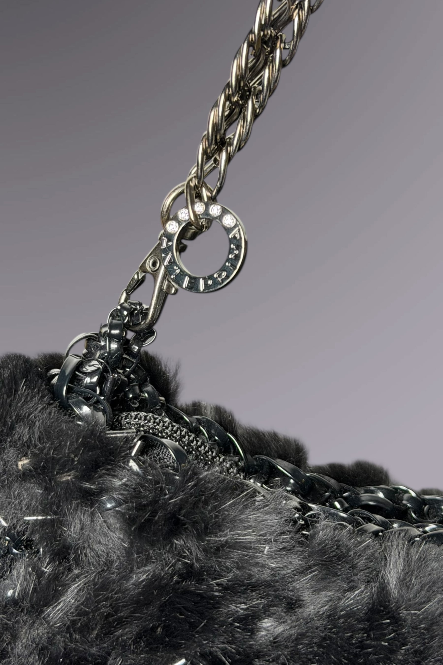 Anteprima Black Fur and Wire Shoulder Bag | Japanese Secondhand