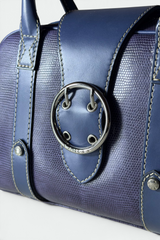 COMING SOON: LANCEL PURPLE LIZARD-EMBOSSED LEATHER BOWLER BAG | FRENCH SECONDHAND
