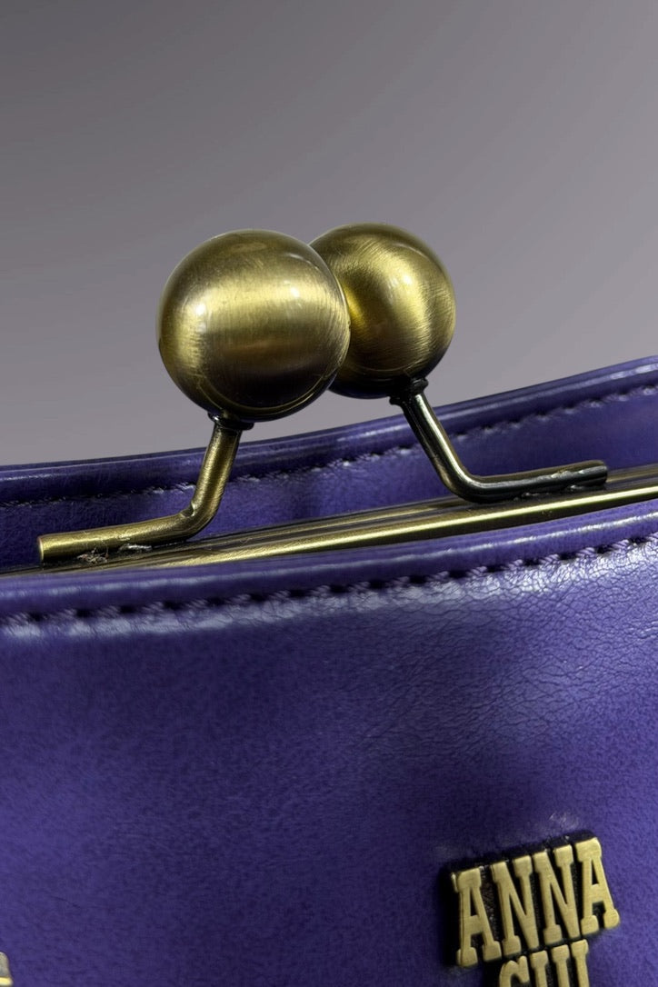 Anna Sui Purple Leather Frame Bag | American Secondhand