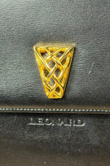 Leonard Structured Leather Top Handle Bag | French Vintage
