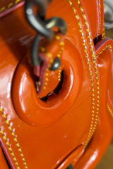 Fendi Orange Patent Vernice Chain Shoulder Bag | Italian Secondhand