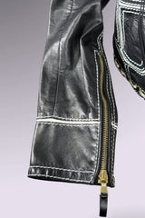 Roberto Cavalli Leather Trompe L’oeil Jacket | Italian Vintage