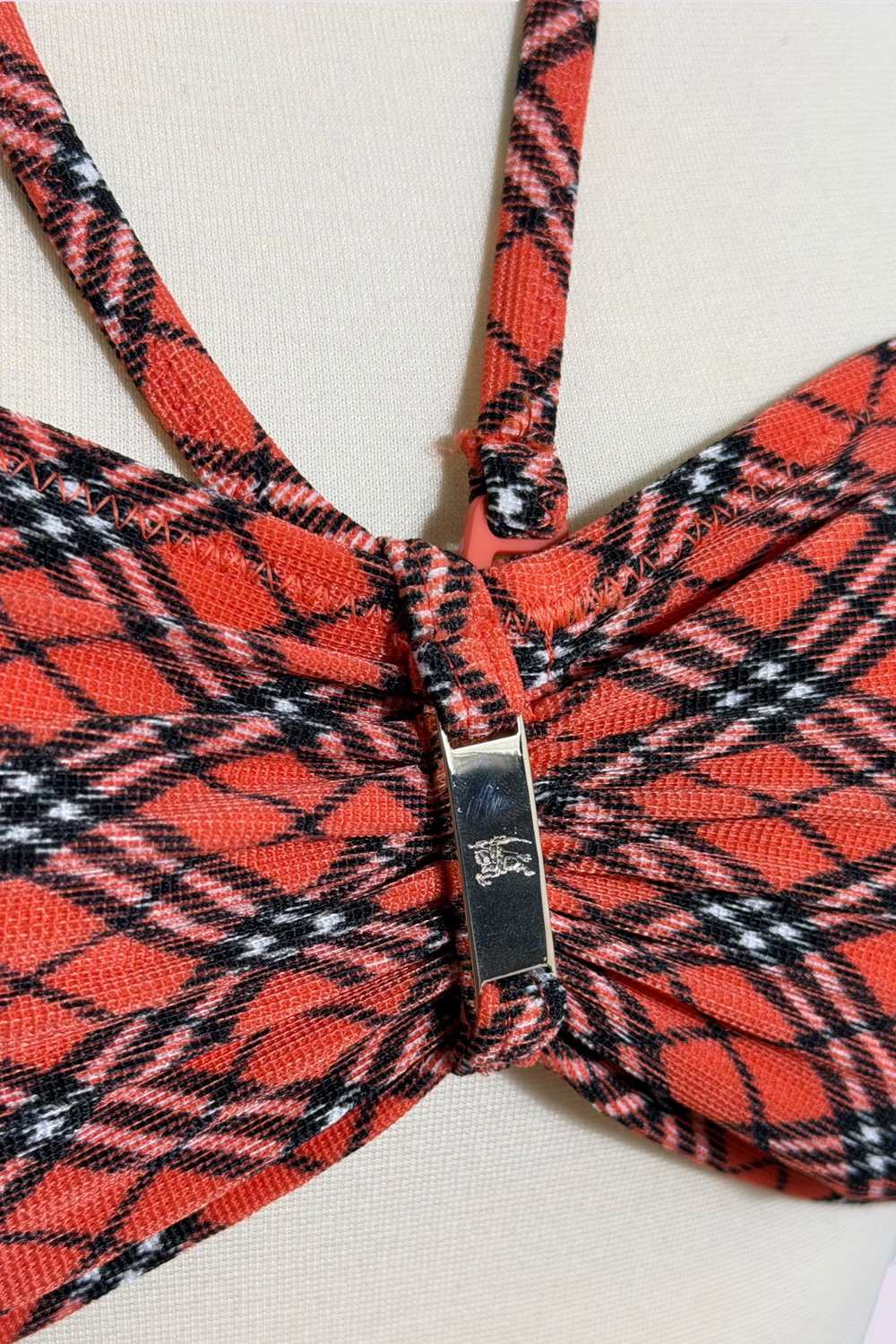 Burberry Blue Label Nova Check Multiway Bandeau 3-Piece Bikini Set with Cover-Up Skirt | British Secondhand