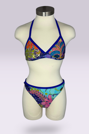 Kenzo Wave Floral Print Bikini & Tank Top Set | Japanese Secondhand