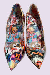 Christian Louboutin Collage Print Pumps Red Bottom | French Secondhand