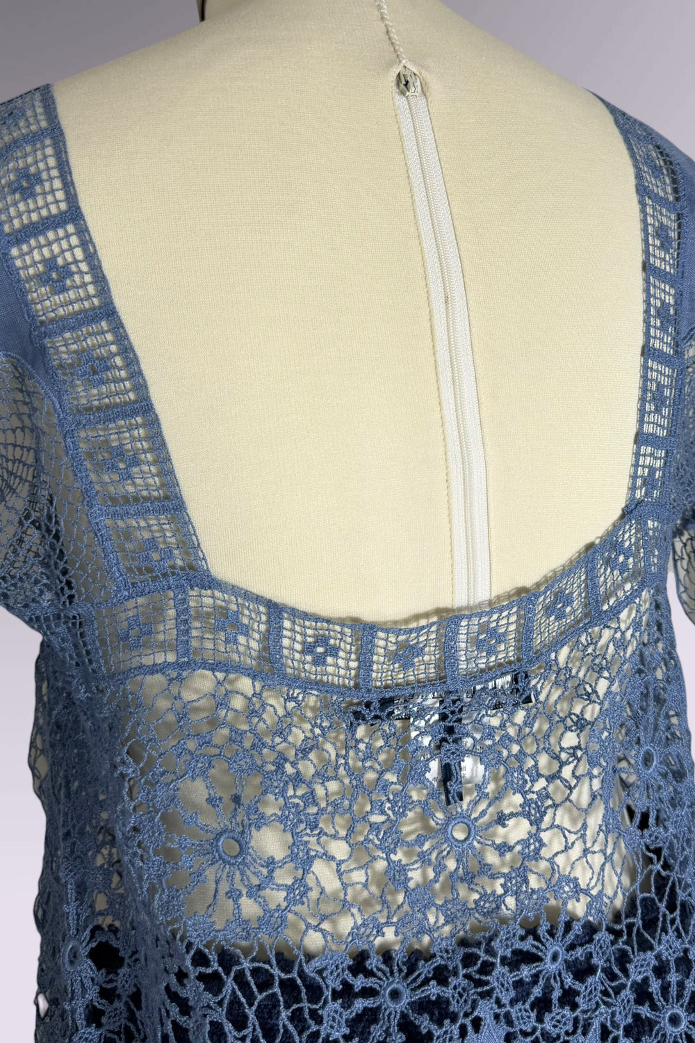 Ralph Lauren Crochet Lace Short Sleeve Top | American Secondhand