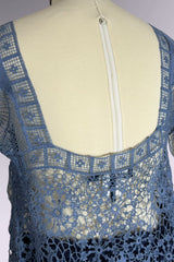 Ralph Lauren Crochet Lace Short Sleeve Top | American Secondhand