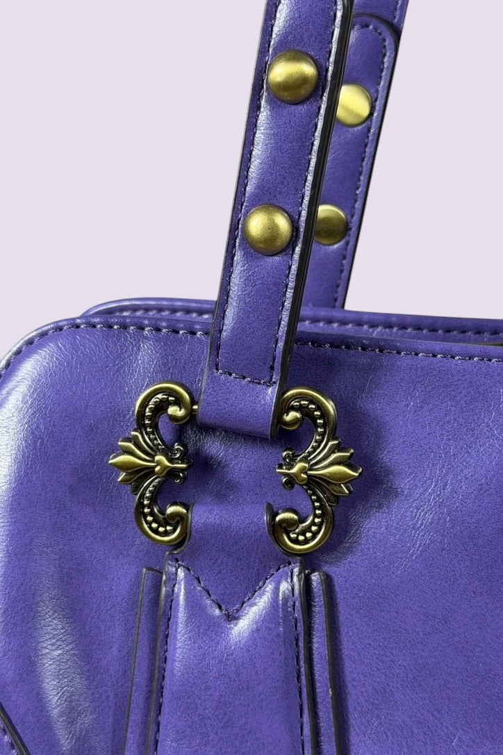 Anna Sui Purple Leather Frame Bag | American Secondhand